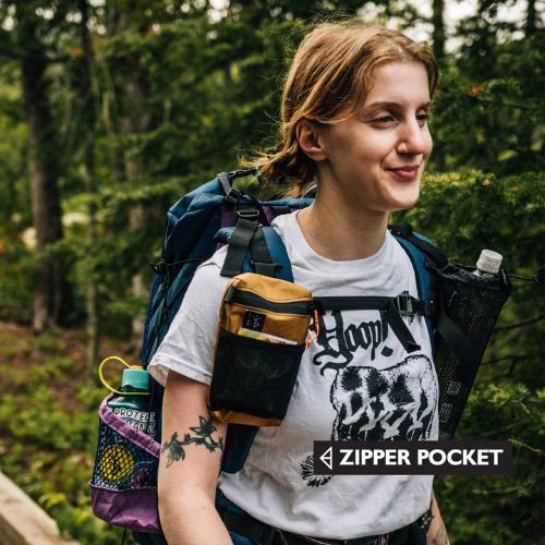 Zippered Shoulder Strap Pocket by Chicken Tramper Gear
